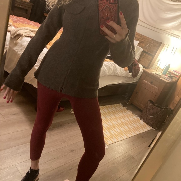 YAO pure 100% wool sweather-jacket-top, taupe color - Picture 7 of 7